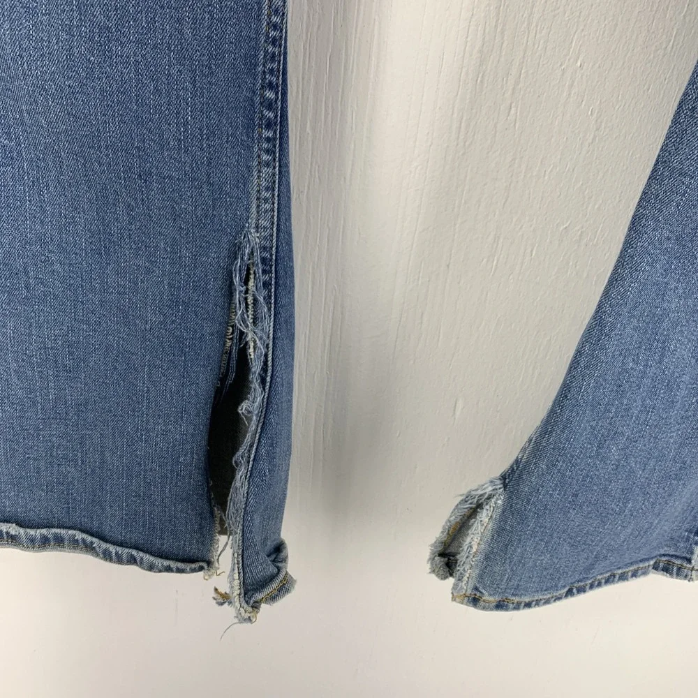 Vintage Y2K Jr 13 36X31 Mid Rise Jeans Wide Leg‎ Grunge Hippie Boho Destroyed
